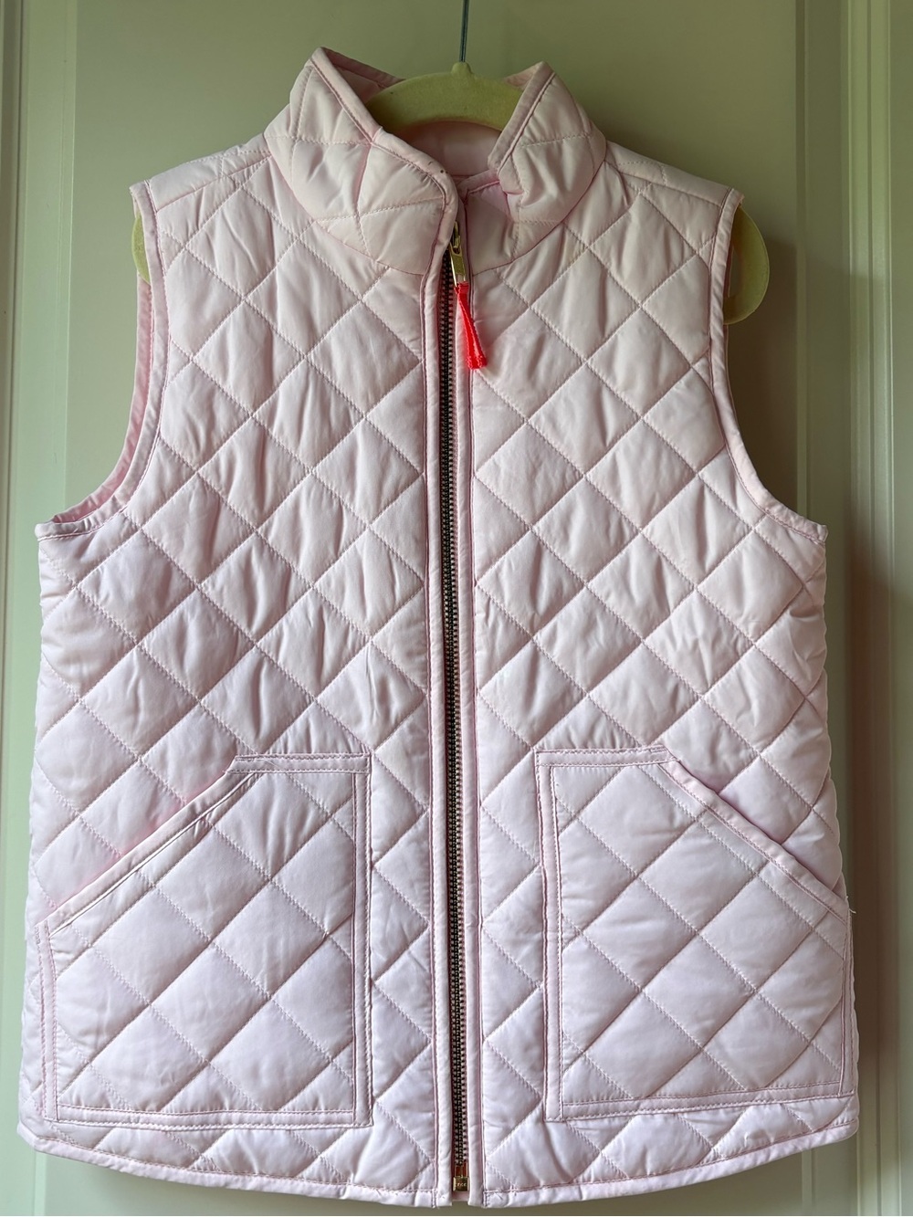 Crewcuts Quilted Pale Pink Girls' Vest with Front Zip / SZ 4-5 (EUC)